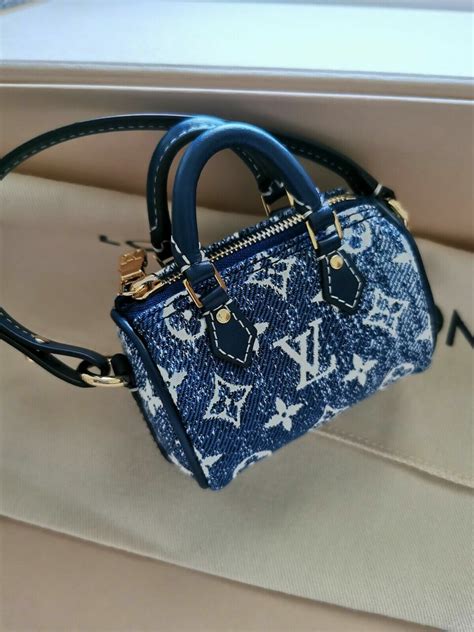 louis vuitton micro speedy denim bag charm|Louis Vuitton Micro Speedy Denim Bag Charm in Blue – WOMEN .